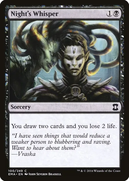 Night's Whisper, Magic card EMA 100 — Eternal Masters set
