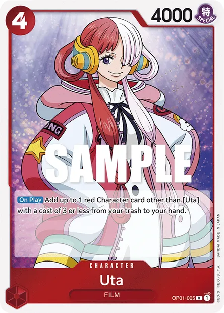 Uta, carte One Piece OP01-005 — extension ROMANCE DAWN