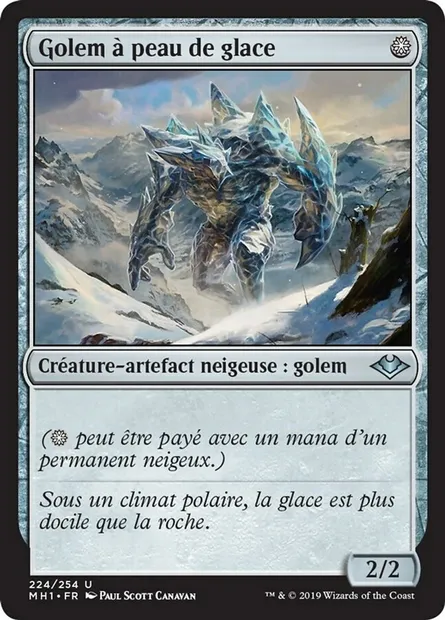 Golem à peau de glace, carte Magic MH1 224 — extension Horizons du Modern