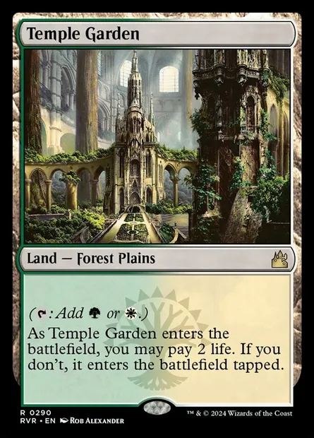 Temple Garden, Magic card RVR 290 — Ravnica Remastered set