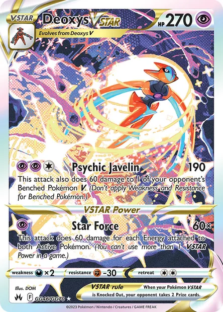 Deoxys VSTAR, Pokémon card CRZ GG46 — Crown Zenith set