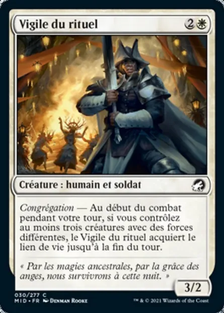 Vigile du rituel, carte Magic MID 30 — extension Innistrad : chasse de minuit