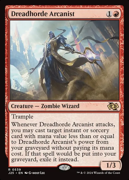 Dreadhorde Arcanist, Magic card J25 539 — Foundations Jumpstart set