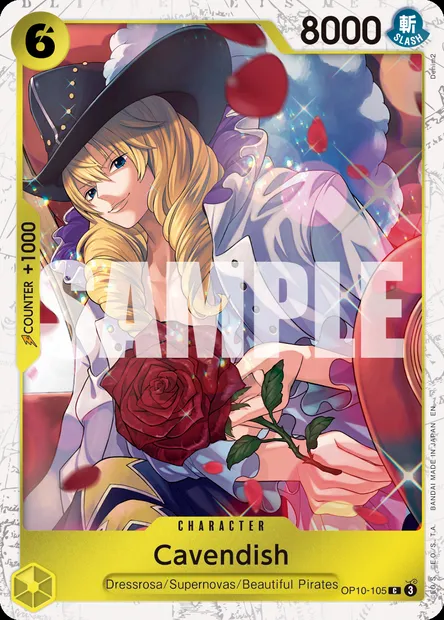 Cavendish, One Piece card OP10-105 — ROYAL BLOOD set