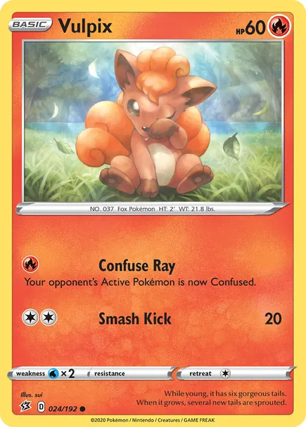 Vulpix, Pokémon card RCL 24 — Rebel Clash set