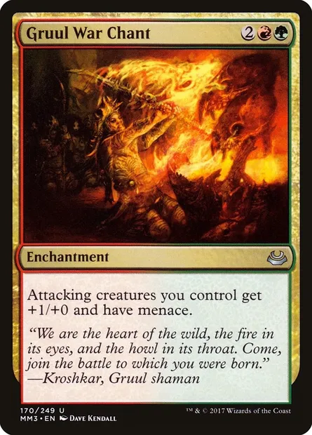 Chant de guerre gruul, carte Magic MM3 170 — extension Modern Masters 2017