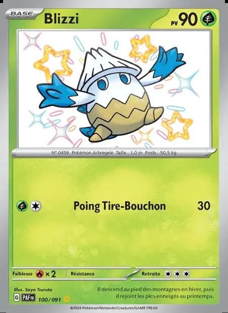 Blizzi, carte Pokémon PAF 100 — extension Destinées de Paldea
