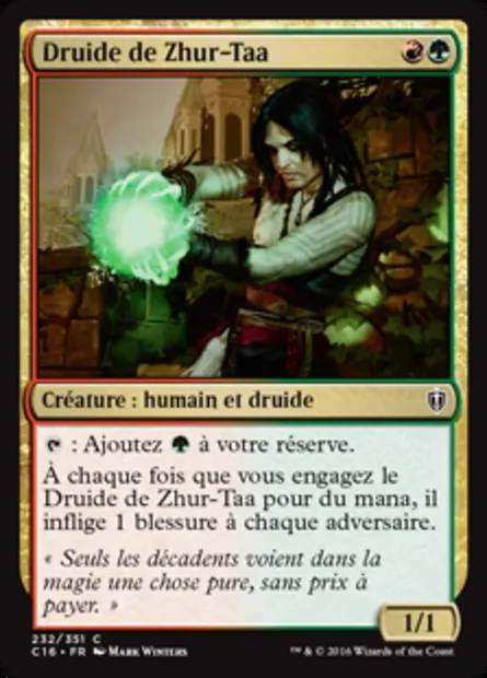 Druide de Zhur-Taa, carte Magic C16 232 — extension Commander 2016