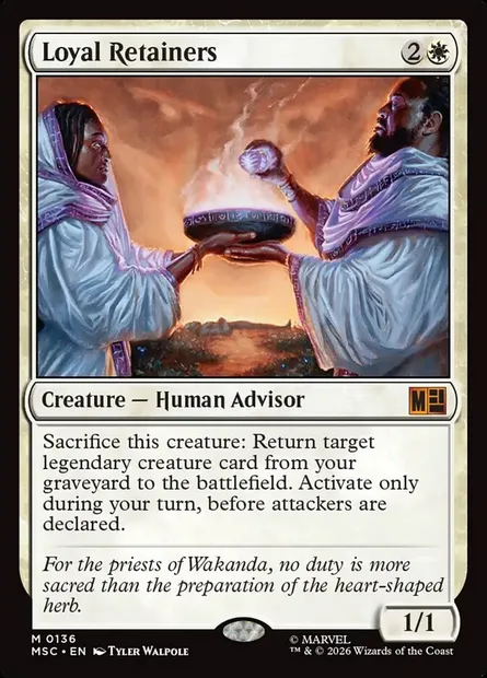 Loyal Retainers, Magic card MSC 136 — Marvel Super Heroes Commander set