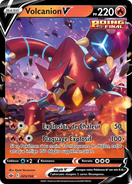 Volcanion V, carte Pokémon CRE 25 — extension Règne de Glace