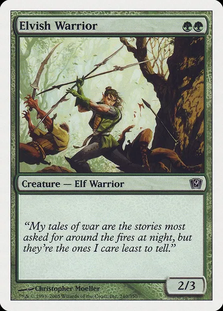 Guerrier elfe, carte Magic 9ED 240 — extension Neuvième Edition