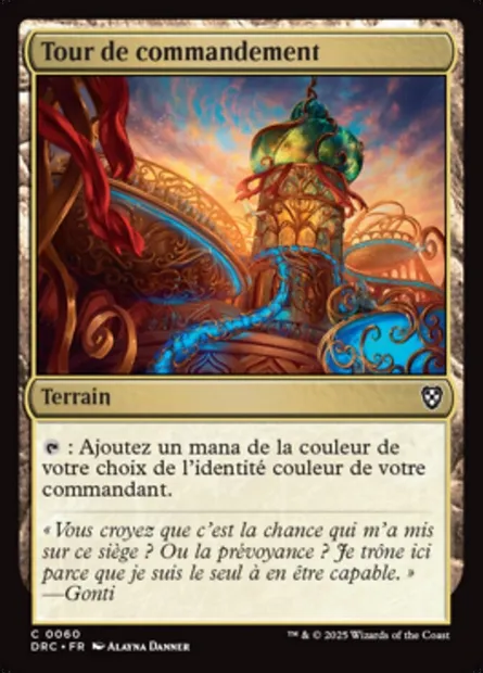 Tour de commandement, carte Magic DRC 60 — extension Aetherdrift Commander
