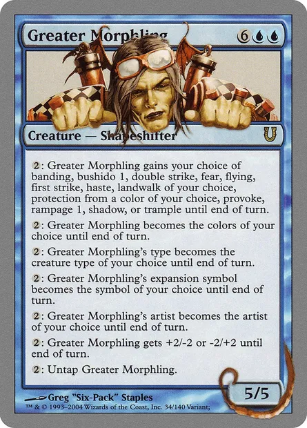 Greater Morphling, carte Magic UNH 34 — extension Unhinged