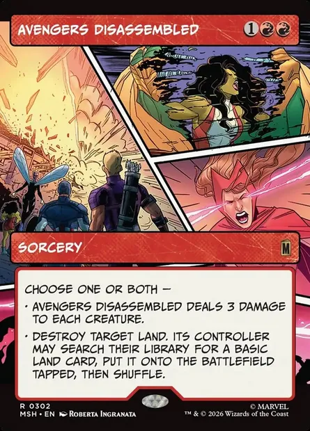 Avengers Disassembled, Magic card MSH 302 — Marvel Super Heroes set