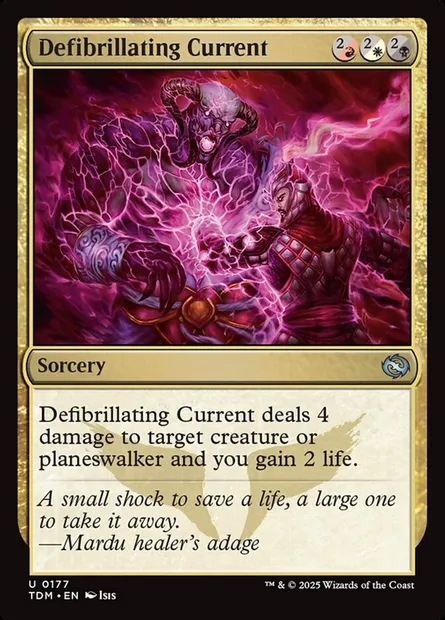 Defibrillating Current, Magic card TDM 177 — Tarkir: Dragonstorm set