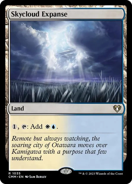 Skycloud Expanse, Magic card CMM 1035 — Commander Masters set