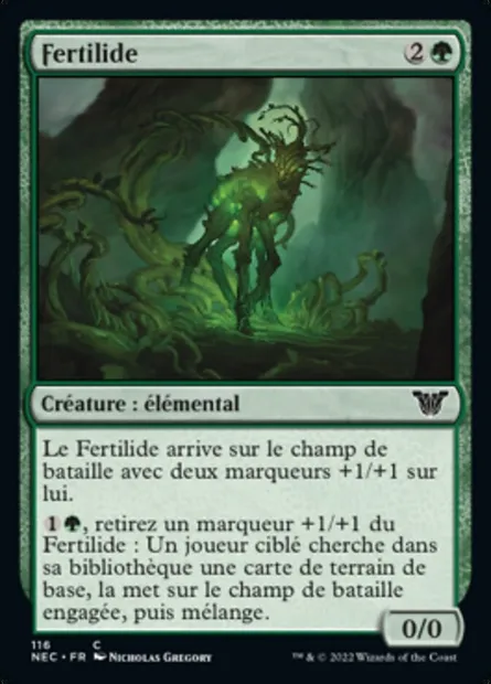 Fertilide, carte Magic NEC 116 — extension Neon Dynasty Commander