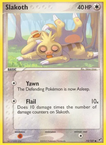 Slakoth, Pokémon card DX 73 — Deoxys set