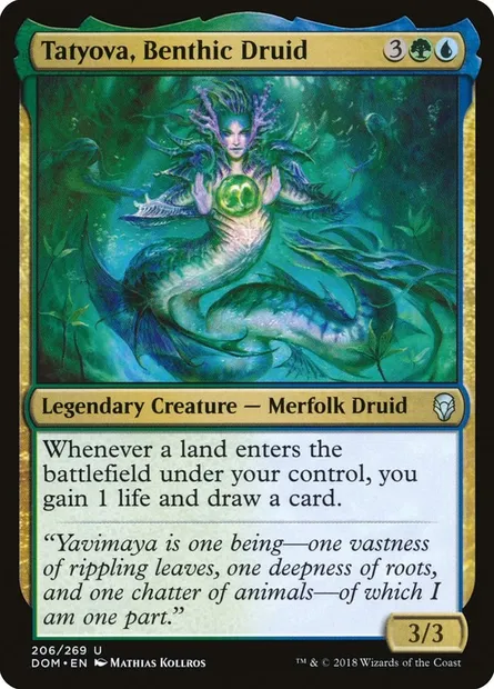 Tatyova, Benthic Druid, Magic card DOM 206 — Dominaria set