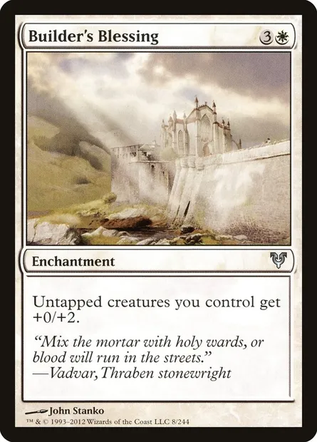 Builder's Blessing, Magic card AVR 8 — Avacyn Restored set