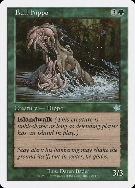 Bull Hippo, Magic card S99 126 — Starter 1999 set