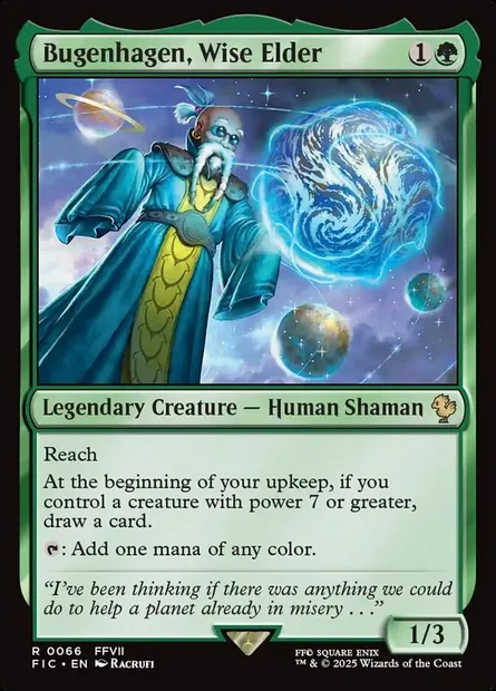 Bugenhagen, Wise Elder, Magic card FIC 66 — Final Fantasy Commander set