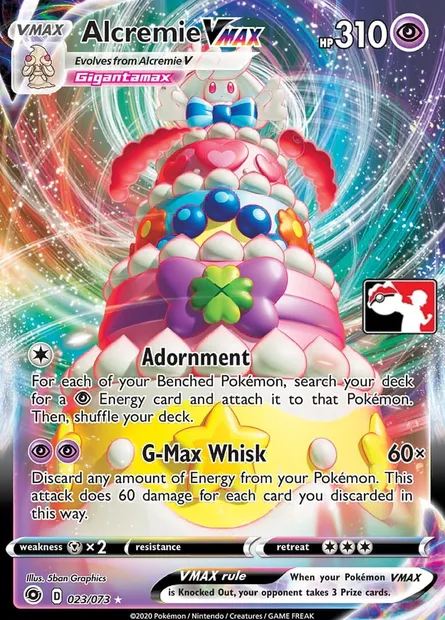 Alcremie VMAX, Pokémon card PPS 023 — Play! Pokémon Prize Pack Series set