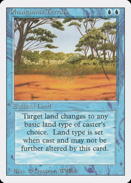 Phantasmal Terrain, Magic card 3ED 70 — Revised Edition set