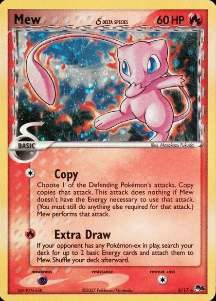 Mew δ Delta Species, carte Pokémon ERR 003 — extension Pokémon Misprints