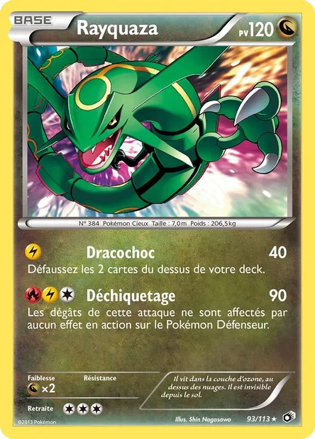 Rayquaza, carte Pokémon LTR 93 — extension Legendary Treasures