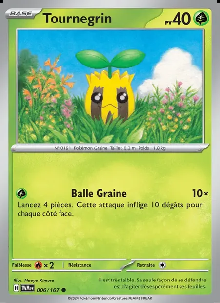 Tournegrin, carte Pokémon TWM 006 — extension Mascarade Crépusculaire