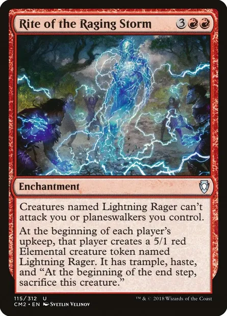 Rite of the Raging Storm, Magic card CM2 115 — Commander Anthology Volume II set
