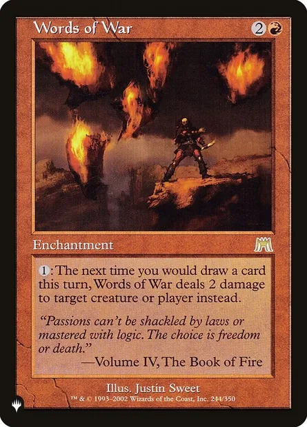 Words of War, Magic card PLST ONS-244 — The List set