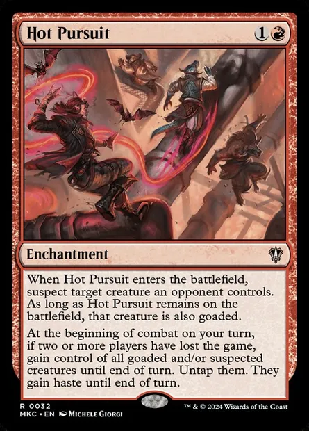 Hot Pursuit, Magic card MKC 32 — Murders at Karlov Manor Commander set