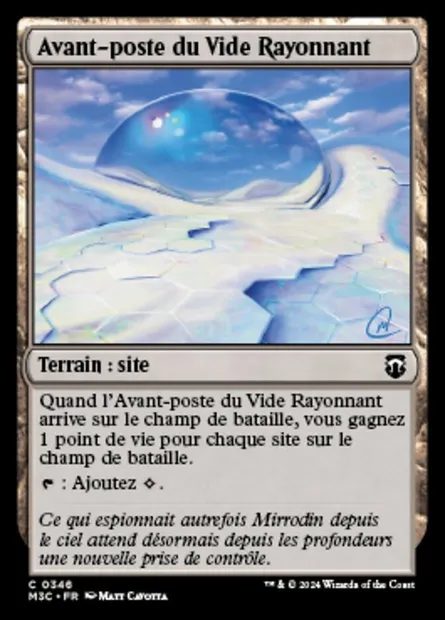 Avant-poste du Vide Rayonnant, carte Magic M3C 346 — extension Modern Horizons 3 Commander