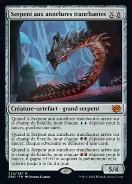 Serpent aux annelures tranchantes, carte Magic BRO 229 — extension La Guerre Fratricide