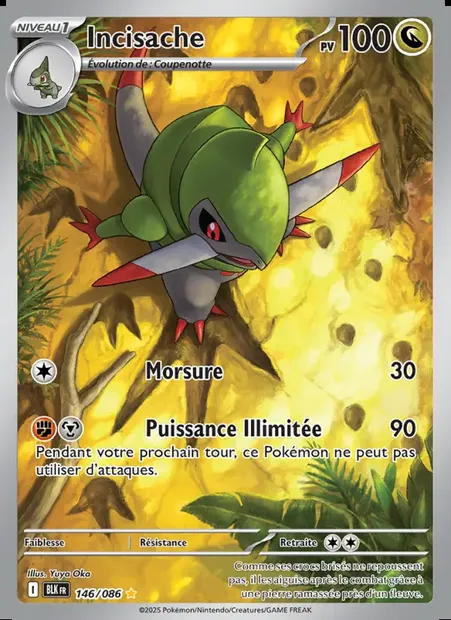 Incisache, carte Pokémon BLK 146 — extension Foudre Noire