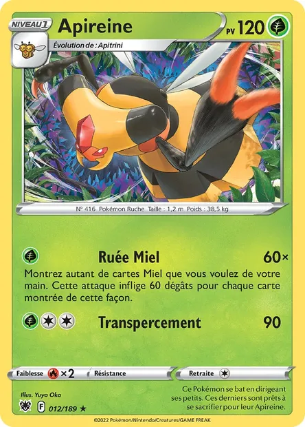 Apireine, carte Pokémon ASR 012 — extension Astres Radieux