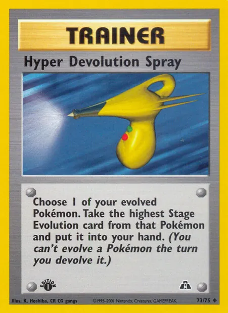 Hyper Devolution Spray, Pokémon card ND 73 — Neo Discovery set