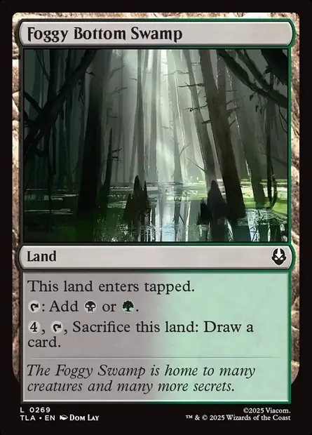 Foggy Bottom Swamp, Magic card TLA 269 — Avatar: The Last Airbender set