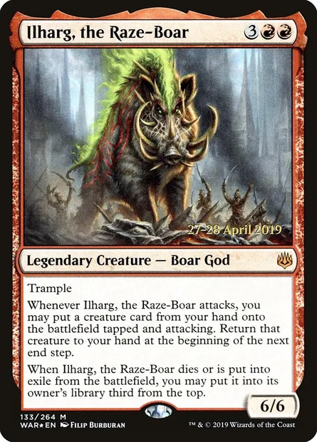Ilharg, the Raze-Boar, Magic card PWAR 133s — War of the Spark Promos set