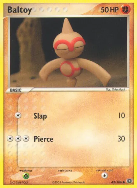 Baltoy, Pokémon card EM 43 — Emerald set