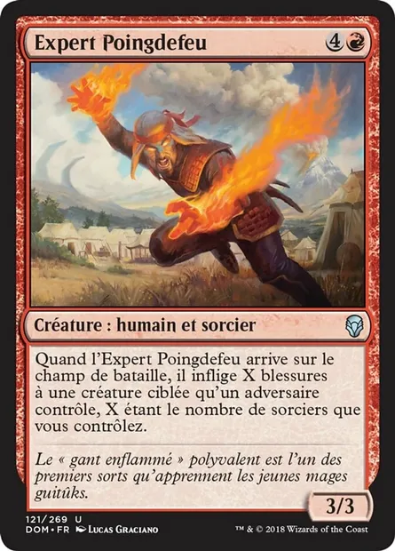Expert Poingdefeu, carte Magic DOM 121 — extension Dominaria