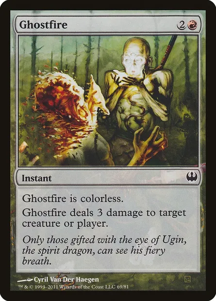 Ghostfire, Magic card DDG 69 — Duel Decks: Knights vs. Dragons set