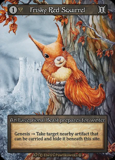 Frisky Red Squirrel, Sorcery card ATH 026 — Arthurian Legends set