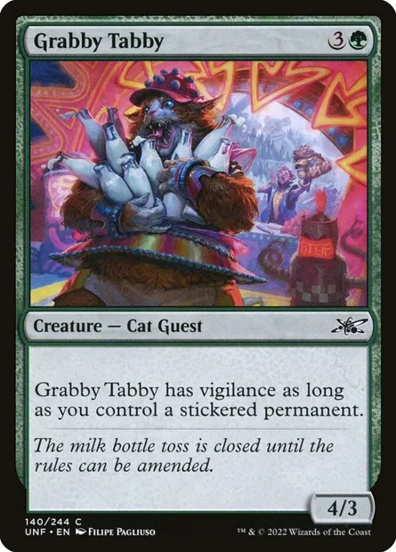 Grabby Tabby, Magic card UNF 140 — Unfinity set