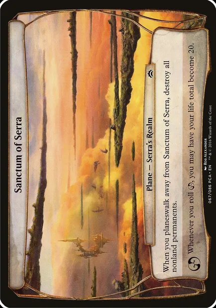Le Sanctuaire de Serra, carte Magic OPCA 67 — extension Planechase Anthology Planes