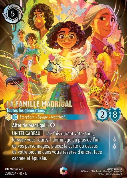 La famille Madrigal - Toutes les générations, carte Disney Lorcana CH13-230 — extension Invasion Epineuse!
