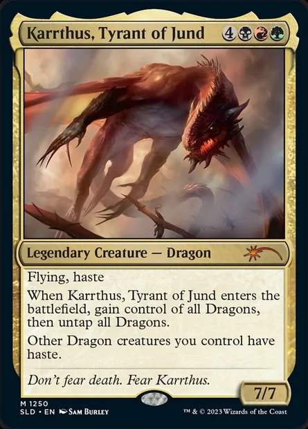 Karrthus, tyran de Jund, carte Magic SLD 1250 — extension Secret Lair Drop