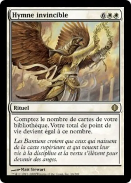 Hymne invincible, carte Magic ALA 14 — extension Les éclats d'Alara